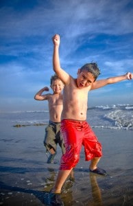 When I was a kid at the beach 