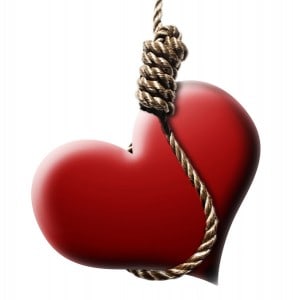 Write about romance heart in a noose