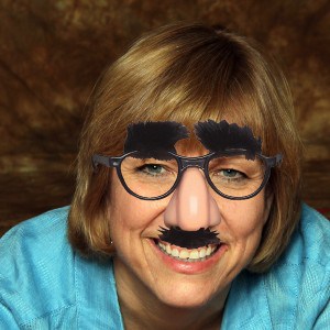 Writing through glasses even funny ones.