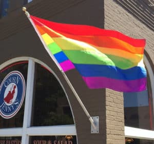 Rainbow flag as a sliver lining 