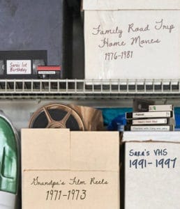 box of memories in the closet