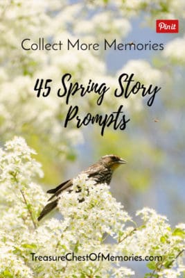 45 Spring Story Prompts pinnable graphic 