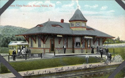 Beuna Vista Train Station Postcard 