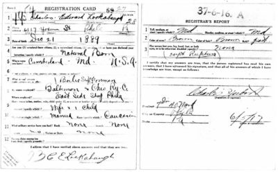 Charles Edward Lookabaugh WWI Draft Registration