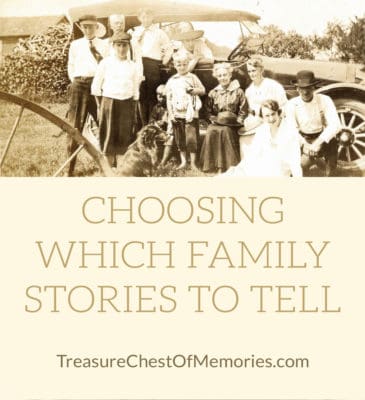 Choosing which family stories to Tell graphic