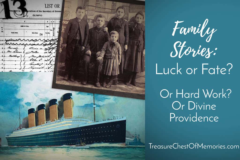 Family Stories: Luck or Fate? (And the Hedgecock Family’s Close Call with the Titantic)