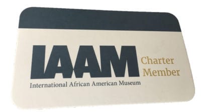 Charter Membership Card from the International African American Museum 
