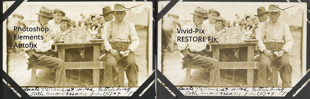 Vivid-Pix RESTORE Software Product Review 15 Example 1 PSE versus Restore