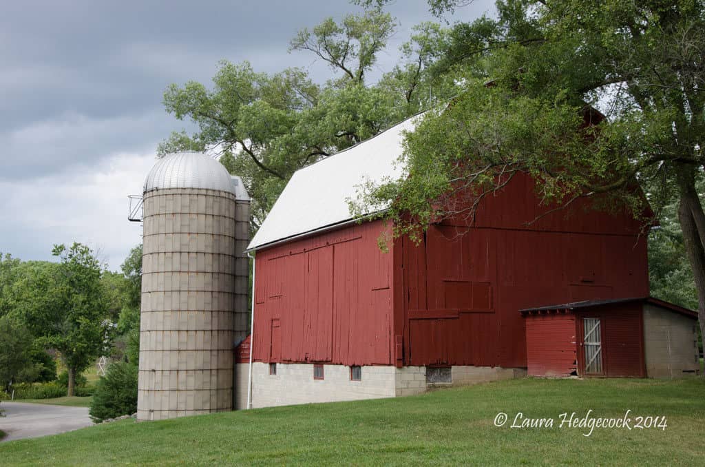Authors photo of a barn in September 