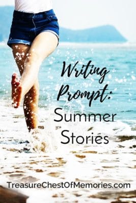 Writing Prompt Summer Stories pinnable graphic 