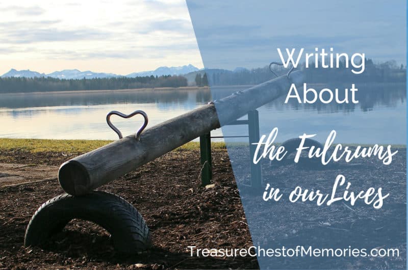 Writing about the fulcrums in our lives with see-saw 