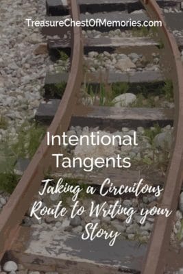 title Intentional tangents over traintracks background 